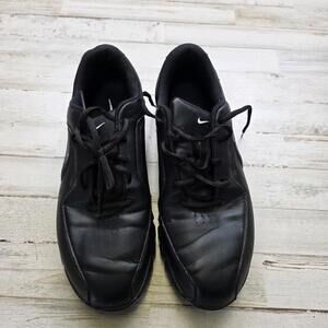 Nike 418561-010 Black Lace Up Durasport II Soft Spike Golf Shoes Size 9.5